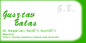 gusztav balas business card